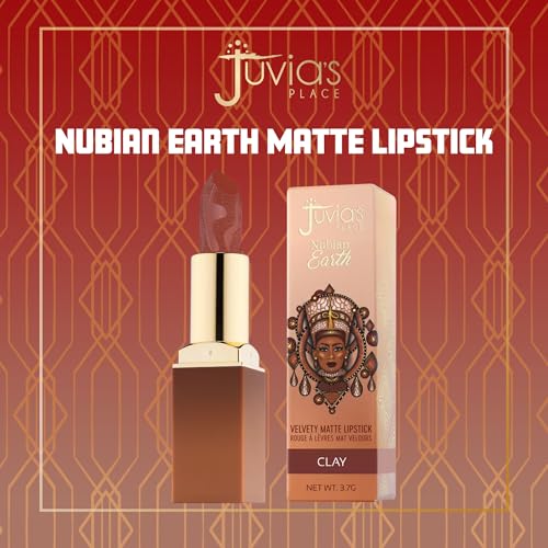 Juvia's Place Nubian Earth Matte Lipstick Clay - Hydrating Long-lasting Lipstick, Richly Pigmented Lip Makeup, Creamy with Matte Finish Beauty & Lip Care Product
