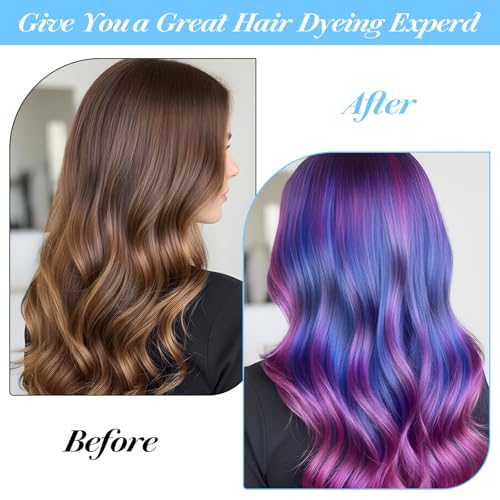 Blue Hair Highlighting Cap Kit with Crochet Hook for DIY & Salon Coloring