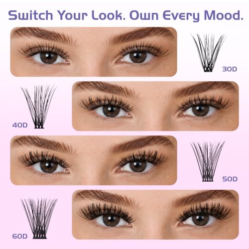 Lash Clusters Kit 700Pcs D Curl Wispy 8-16mm with Bond Seal