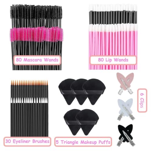 201-Piece Disposable Makeup Applicator Kit for Artists & Personal Use