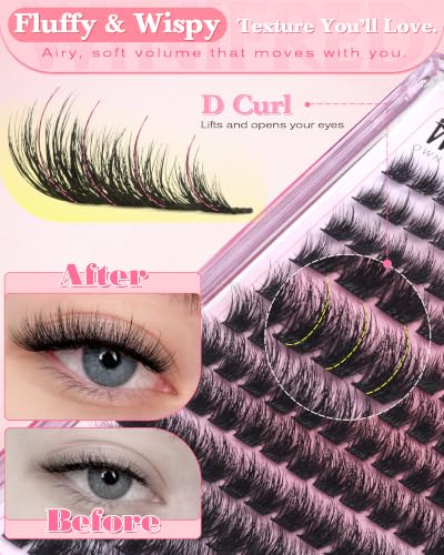 Winifred Wispy Lash Clusters | D Curl Eyelash Extensions 10-16mm
