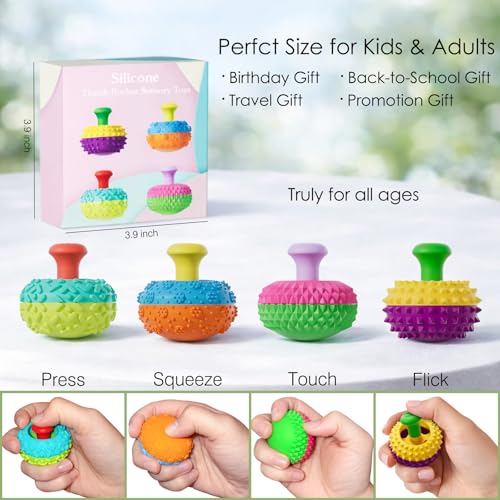Silicone Thumb Rocker Fidget Toys - 4PCS Stress Relief Gadgets