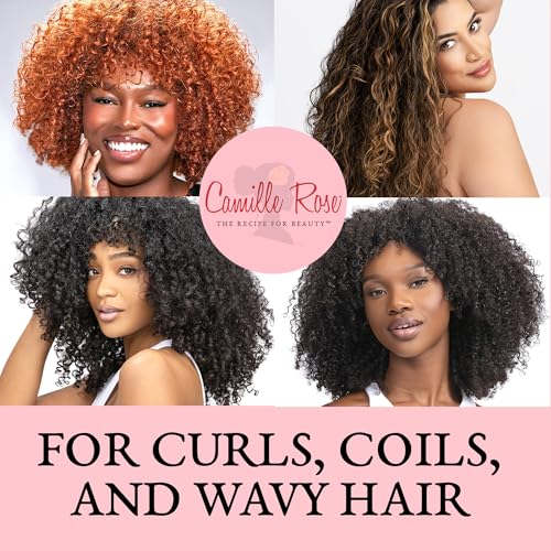 Camille Rose Guava Whipped Hair Styling Cream, with Kakadu Plum & Shea Butter to Detangle, Control Frizz & Define Strands, for All Hair Textures, 8 oz