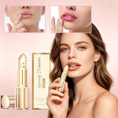 Color Changing Lipstick - Moisturizing Gold Crystal Lip Tint (2pc)