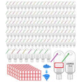 HATTIE 100 Pack Travel Plastic Clear Keychain Bottles 50ml/2oz Portable Leakproof Squeeze Small Bottles With Flip Cap Refillable Empty Containers for Lotion Soap Toiletry