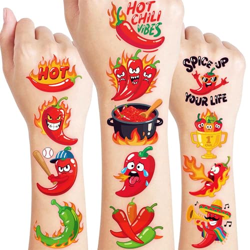 96 PCS Mexican Theme Temporary Tattoos for Kids