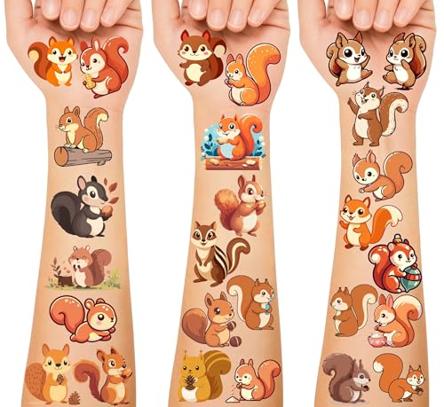 216 Squirrel Temporary Tattoos - Party Favors