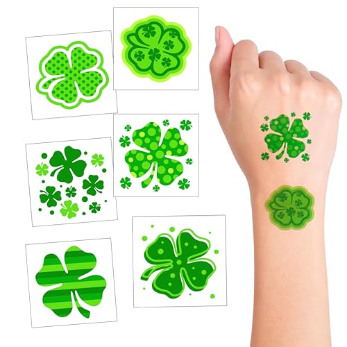 72 Shamrock Temporary Tattoos - St Patrick's Day Party Favors