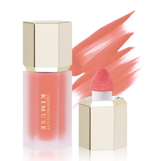 KIMUSE Soft Cream Blush Makeup, Liquid Blush for Cheeks, Weightless, Long-Wearing, Smudge Proof, Natural-Looking, Dewy Finish