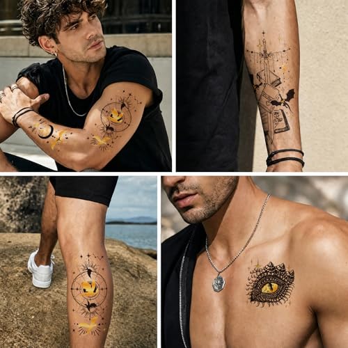 Black Dragon Temporary Tattoos, 28 Pack Gothic Fantasy Stickers