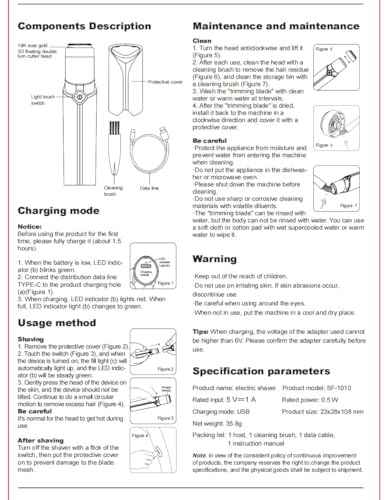 Facial Hair Removal for Women, Electric Painless Rechargeable Facial Hair Remover for Face, Lip, Chin with 2 Replacement Heads