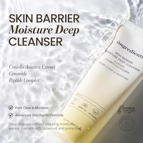 ONGREDIENTS Deep Pore Cleanser Foam | Hydrating Face Wash 4.06oz