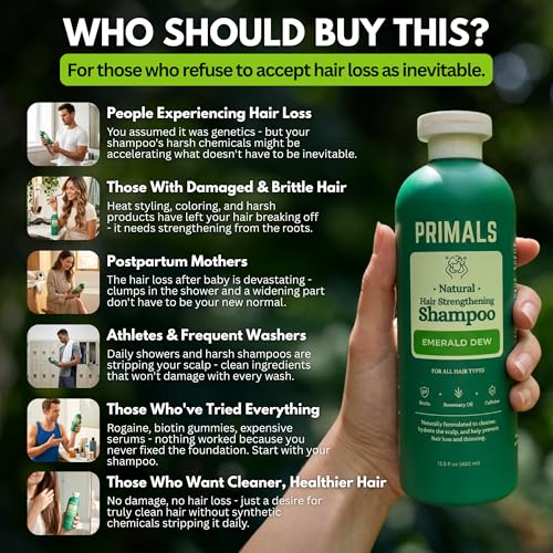 PRIMALS Hair Strengthening Shampoo with Caffeine & Biotin