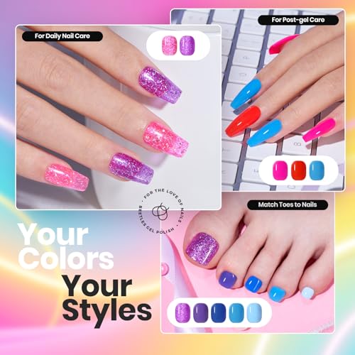 Beetle Tropical Twist Neon Nail Polish Set - 12 Quick Dry Vibrant Colors