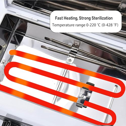 High Temperature Sterilizer Autoclave Machine,110V 300W 1.5L £¬Nail Tool Sterilizer with Timer for Sundry Beauty Hair Nail Metal Tools£¬Metal Tool Cleaner Machine