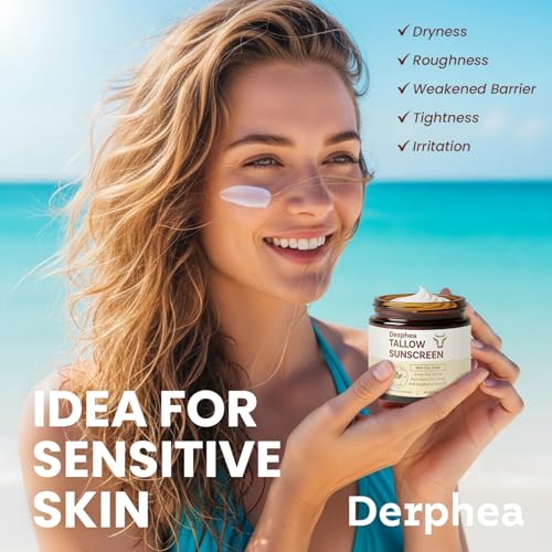 Beef Tallow Sunscreen (3 pack): SPF 50 Daily Sun Care for Extremely Sensitive, Acne-Prone & Kid-Safe Skin ? Non-Toxic Sunblock with 22% Non-Nano Zinc Oxide, Clean Formula for Face & Body
