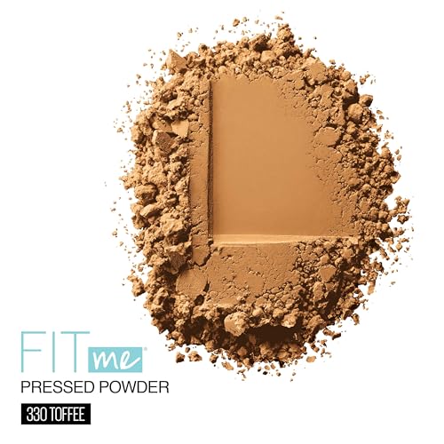 Maybelline Fit Me Matte + Poreless Pressed Face Powder Makeup & Setting Powder, Toffee, 1 Count