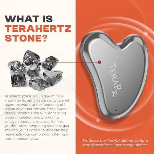 Terahertz Gua Sha Facial and Mushroom Tool Set ? includes Terahertz Gua Sha and Terahertz Mushroom Gua Sha for Enhanced Lymphatic Drainage, Sculpting, and Precise Control
