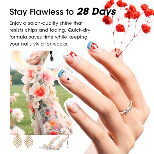 GELLEN 24-Piece Gel Nail Polish Kit - 20 Colors, Cat Eye & Top Base Coats