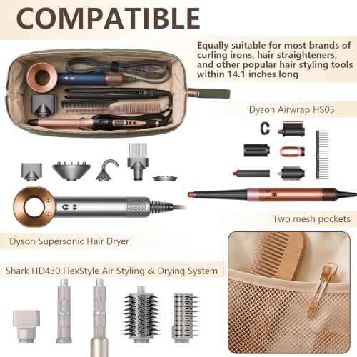 Hair Tools Travel Bag for Dyson Airwrap & Shark FlexStyle
