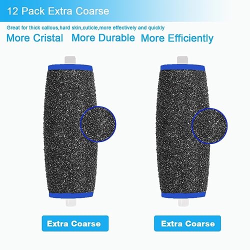 12 Pack Extra Coarse Replacement Rollers for Foot File