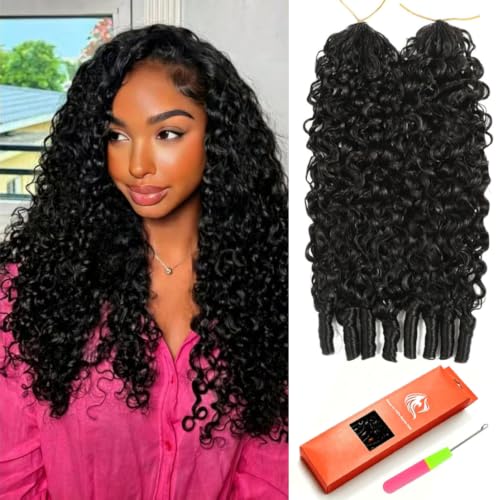 Jeekwiss 22 Inch Burmese Curly Crochet Human Hair 120g - Lightweight & Reusable