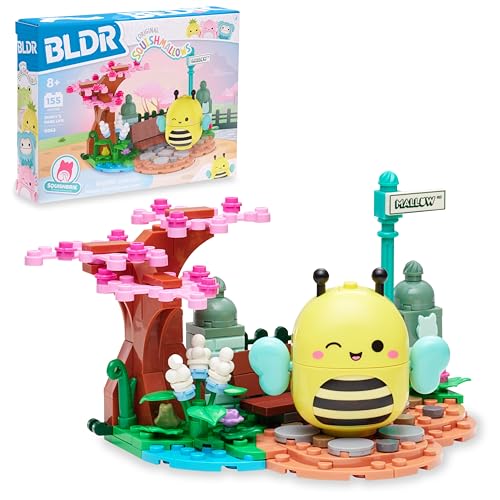 BLDR Squishmallows Sunny’s Park Life Botanical Garden Playset with Buildable Sunny Bee Figure