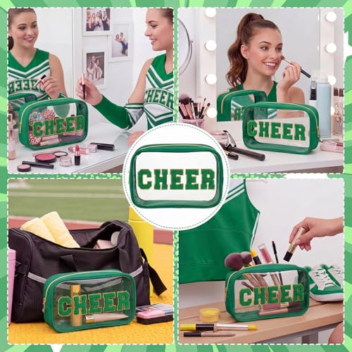 Cheer Makeup Bag with Chenille Letters | 3D Stand-Up Design