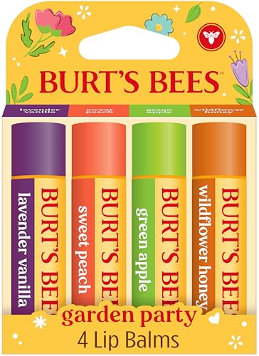 Burt's Bees Garden Party Lip Balm 4-Pack, Natural Moisturizing