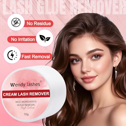 Lash Extension Remover Cream Eyelash Extension Remover Low Irritation Dissolves Powerful Eyelash Glue Remover for Salon Lash Glue Remover(No Flavored 10g)
