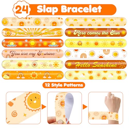 72 Pc Boho Sun Party Favors Bundle – Tattoos & Slap Bracelets