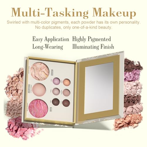 All-in-One Baked Makeup Palette – 6 Eyeshadows, Blush, Bronzer & Highlighter