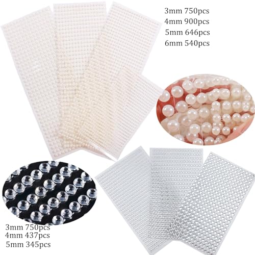 4368 PCS Self-Adhesive Face Gems Rhinestones Jewels Stickers
