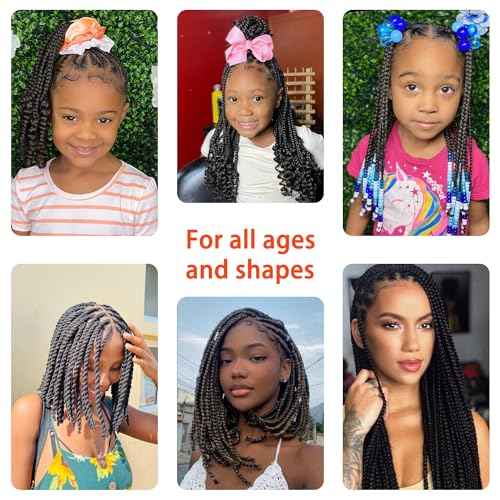 Brazilian Wool Hair Acrylic 100% 8 Pack for African Crochet Braid/Box Braids/Jumbo Braiding/Senegalese Twist/Faux Locs/Twist Wraps Synthetic Fiber Hair Extensions Natural Black Color