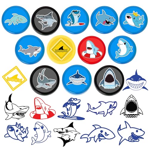 36PCS Shark Party Favors Set - Tattoos & Stamps