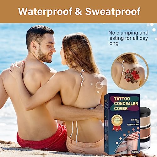 Waterproof Tattoo Cover Up Makeup - 2-Color Concealer Set