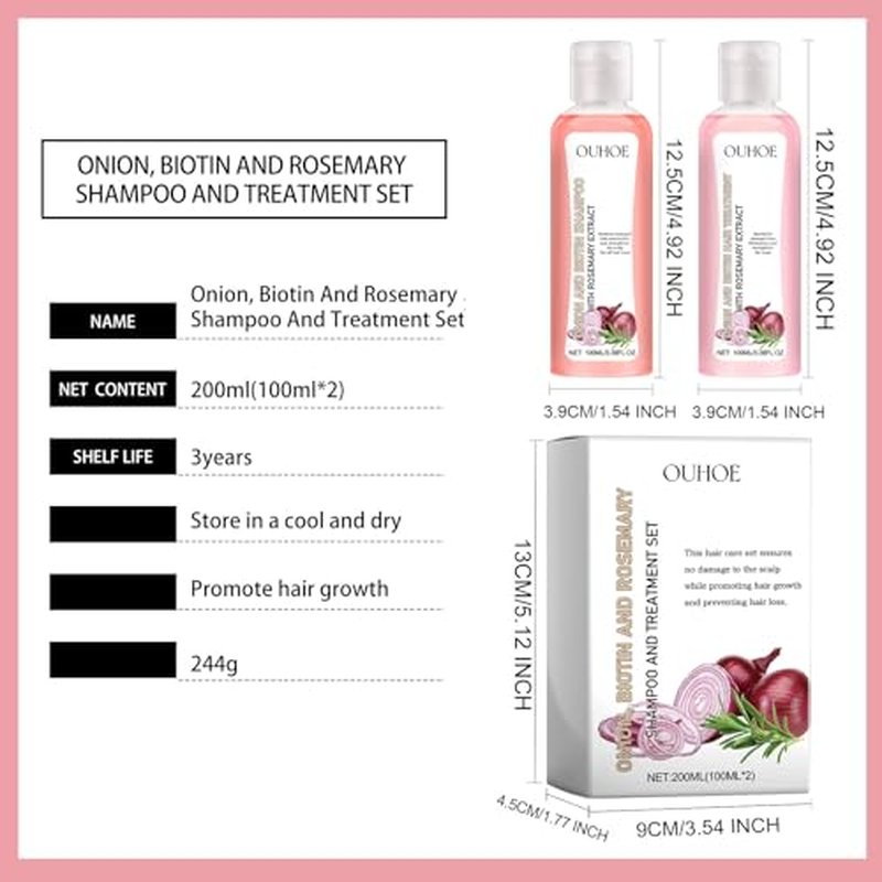 Aseawave Onion Biotin Rosemary Shampoo & Conditioner Set