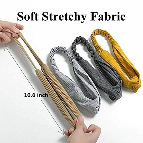 Huachi Twist Knot Headbands for Women - 8 Pack Boho Hair Bands