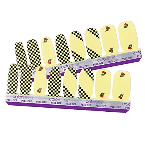 Checks n' Cherries - Color Street Nail Strips (Petite), FDC235