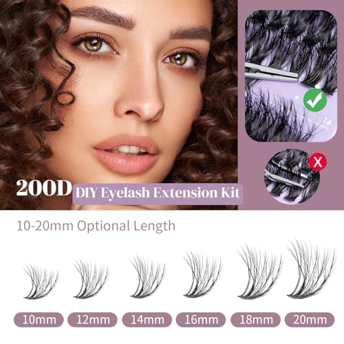 Ocean Pearl DIY Lash Extension Kit - 300pcs 10-20mm Cluster Lashes