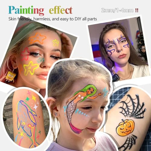Temporary Tattoo Markers with 81 Stencils - 12 Dual-Tip Pens