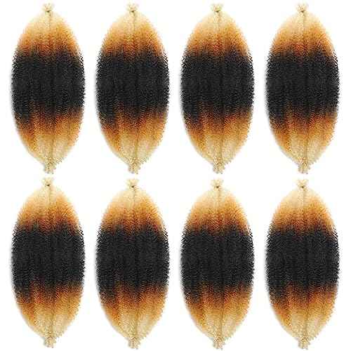 Parceria 30 Inch Springy Afro Twist Hair 8 Packs Marley Twist Braiding Hair Pre-fluffed Spring Twist Hair Kinky Hair Afro Twist Hair Marley Hair for Faux Locs (30 Inch (Pack of 8), T1B/27/613#)