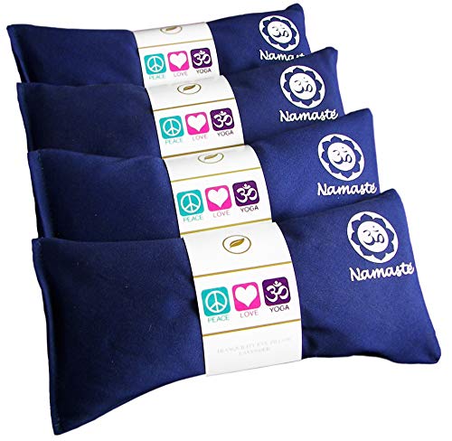 Lavender Eye Pillows Set of 4 - Weighted Hot Cold Therapy