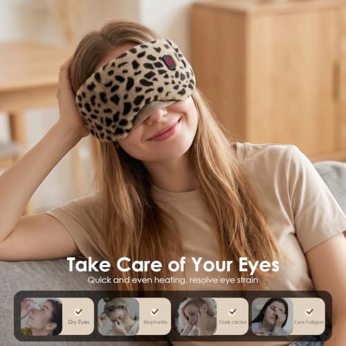 Heated Eye Mask with Rechargeable Battery & 3 Temperature Modes