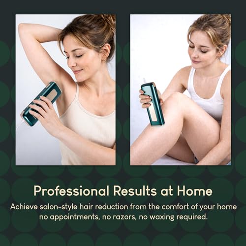 IPL Hair Removal with Ice Cooling System - Hair Remover for Women & Men with 5 Energy Levels, Unlimited Flashes & Corded Operation - Full Body Use - Includes Razor and Protective Eyewear