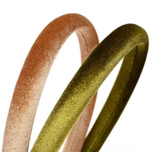 6Pcs Velvet Headbands Women's Hair Head Bands Padded Headbands 1.7cm Solid Color Hairband Fashion Headwear, Girls Women Hair Accessories (6-PACK A, One Size)