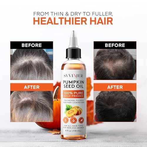 Svvimer Pumpkin Seed Oil for Hair Growth - 100% Pure Raw Organic Natural Cold Pressed - for Dry Damaged Hair and Volume Women and Men 4 Fl Oz (Pack Of 1)