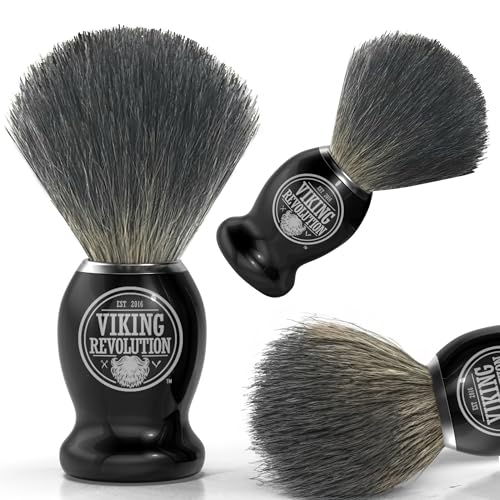 Viking Revolution Badger Hair Shaving Brush for Rich Lather & Gentle Exfoliation