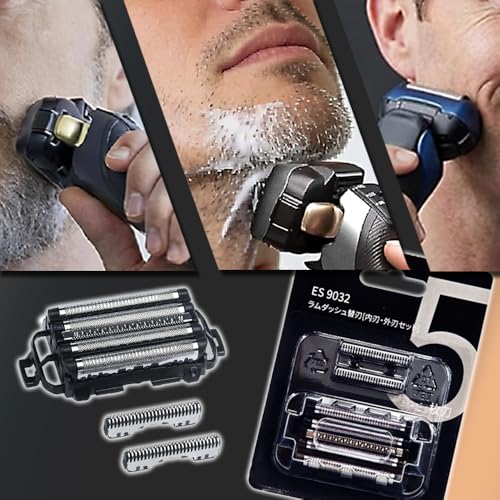 2 Packs Men's Electric Shaver Replacement Blades and Foil for Pa-nasonic ARC5 5-Blade Shavers, Compatible with WES9032P ES9032 ES9034 ES9036 ES9038 ES-LV61, ES-LV65, ES-LV67, ES-LV95, ES-LV97
