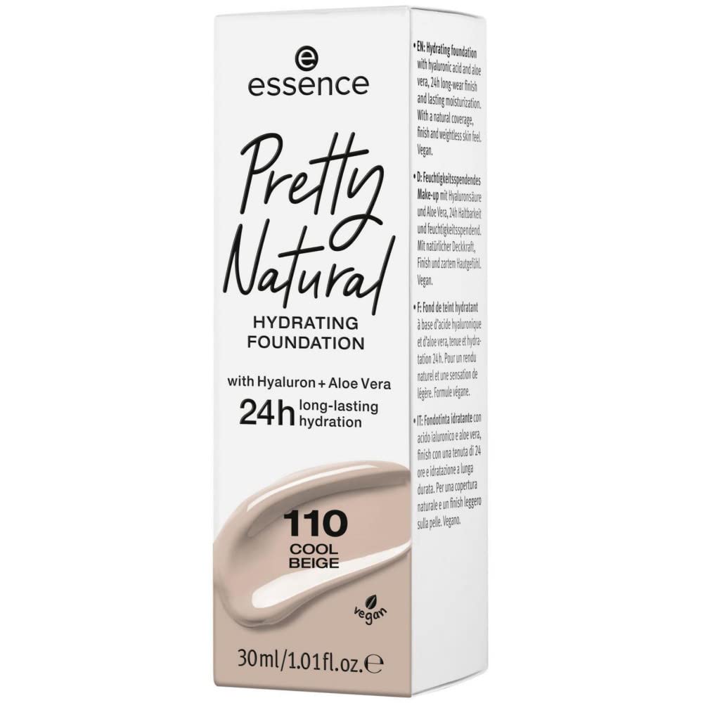 essence Pretty Natural Hydrating Foundation 110 Cool Beige - Pack of 1